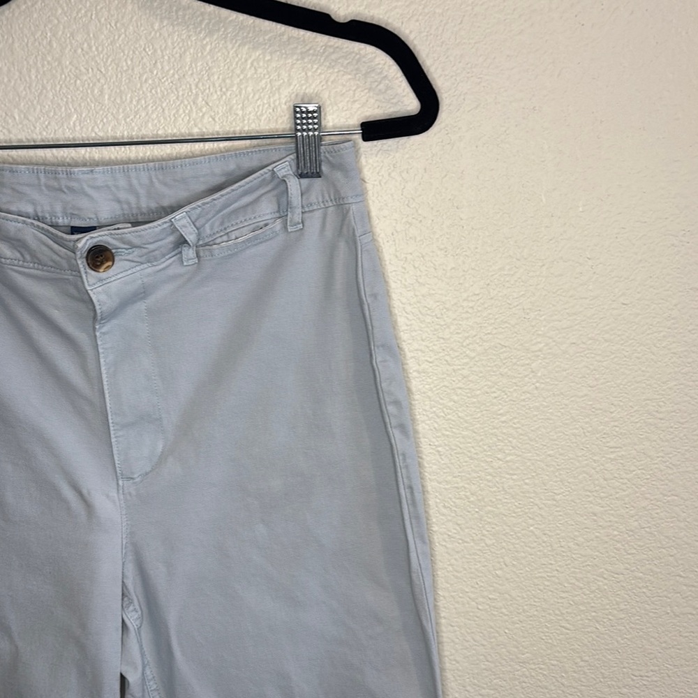 Baby blue wide leg chinos